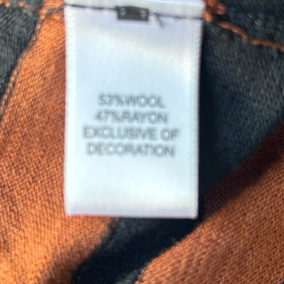 St John striped sweater mock neck sleeveless wool blend studs excellent Size M - Picture 6 of 9